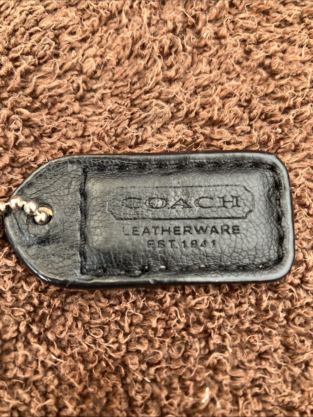Vintage Black Coach Leatherware EST 1941 Hang Tag